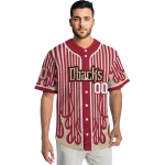 customized arizona diamondbacks blazing stripes red jersey best selling