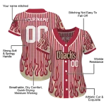 customized arizona diamondbacks blazing stripes red jersey best selling