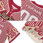 customized arizona diamondbacks blazing stripes red jersey best selling