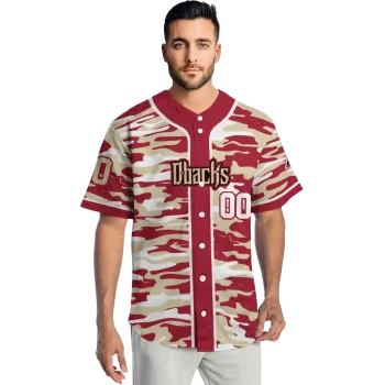 customized arizona diamondbacks camo splash red jersey fashion forward