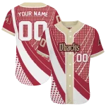 customized arizona diamondbacks curved stripes red white jersey best selling