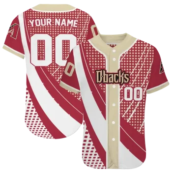 customized arizona diamondbacks curved stripes red white jersey best selling