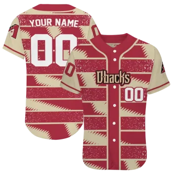 customized arizona diamondbacks edgy stripes red jersey best selling