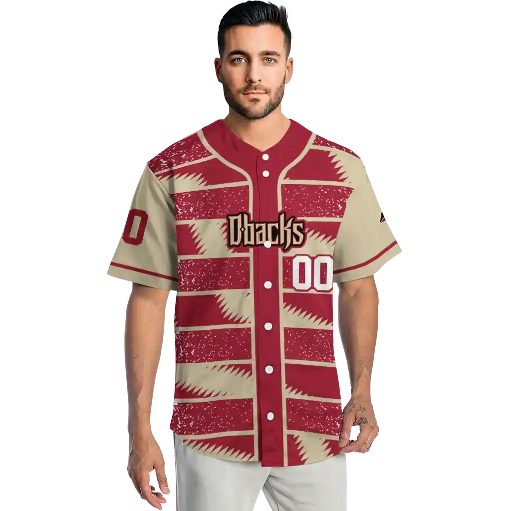 customized arizona diamondbacks edgy stripes red jersey fashion forward customized arizona diamondbacks edgy stripes red jersey fashion forward