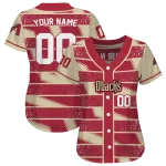 customized arizona diamondbacks edgy stripes red jersey best selling