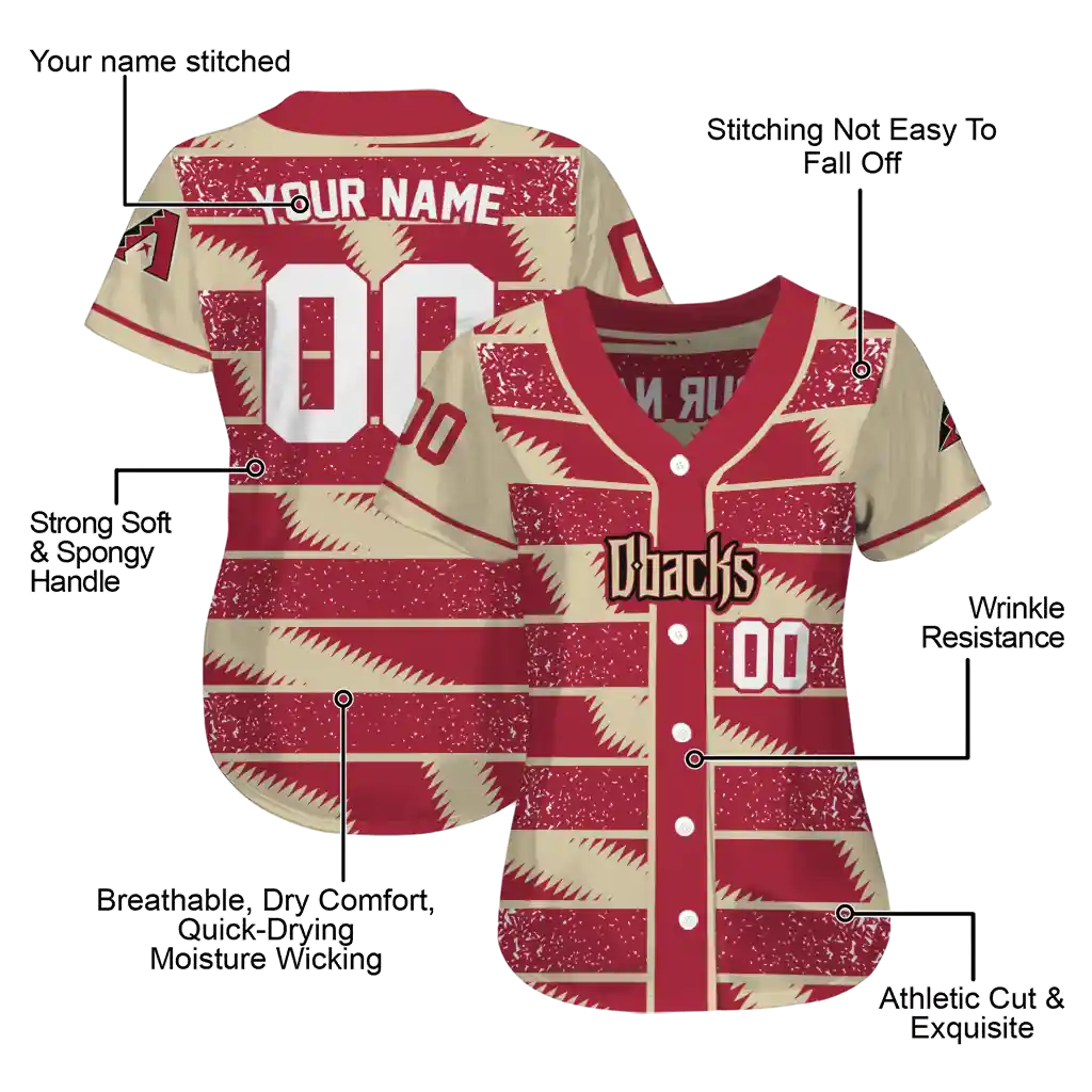customized arizona diamondbacks edgy stripes red jersey latest model customized arizona diamondbacks edgy stripes red jersey latest model
