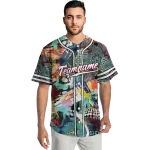 customized arizona diamondbacks geometric fusion aqua jersey best selling