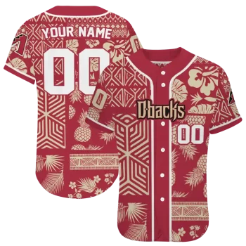 customized arizona diamondbacks pineapple palm geo red jersey best selling