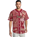 customized arizona diamondbacks pineapple palm geo red jersey best selling