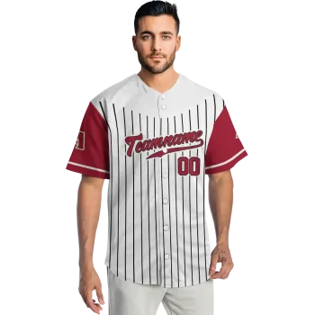 customized arizona diamondbacks pinstripe red white jersey fashion forward