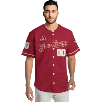 customized arizona diamondbacks plain classic red jersey fashion forward