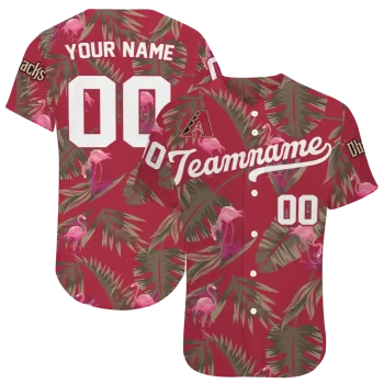 customized arizona diamondbacks tropical flamingo red jersey best selling