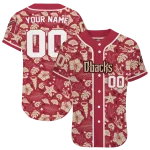 customized arizona diamondbacks tropical hibiscus seashells red jersey best selling