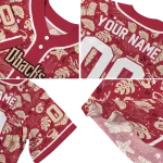 customized arizona diamondbacks tropical hibiscus seashells red jersey best selling
