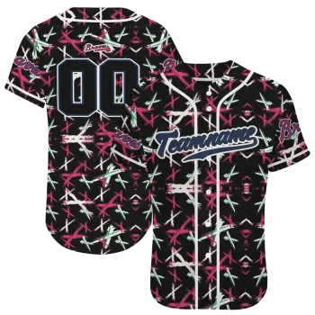 customized atlanta braves abstract x black jersey best selling