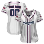customized atlanta braves pinstripe lines white jersey best selling