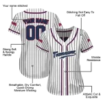 customized atlanta braves pinstripe lines white jersey best selling