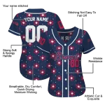 customized atlanta braves snowflake festive navy jersey best selling