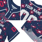 customized atlanta braves snowflake festive navy jersey best selling