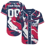 customized atlanta braves splash swirl navy jersey best selling