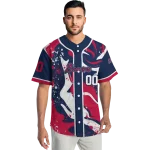 customized atlanta braves splash swirl navy jersey best selling