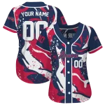 customized atlanta braves splash swirl navy jersey best selling