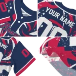 customized atlanta braves splash swirl navy jersey best selling