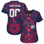 customized atlanta braves star circle navy jersey best selling