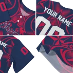 customized atlanta braves star circle navy jersey best selling