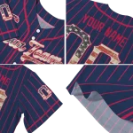 customized atlanta braves vertical stripes navy jersey best selling