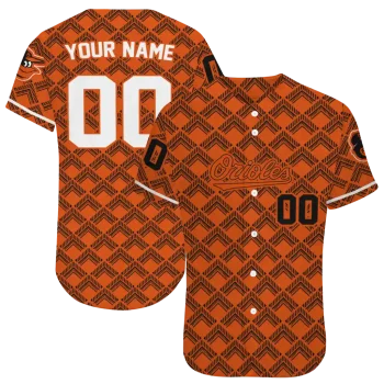 customized baltimore orioles chevron interlock orange jersey best selling
