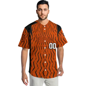 customized baltimore orioles chevron rhythm orange jersey fashion forward
