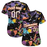 customized baltimore orioles paint splatter black jersey best selling