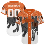 customized baltimore orioles pattern drip orange white jersey best selling