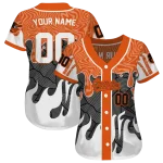 customized baltimore orioles pattern drip orange white jersey best selling