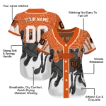 customized baltimore orioles pattern drip orange white jersey best selling