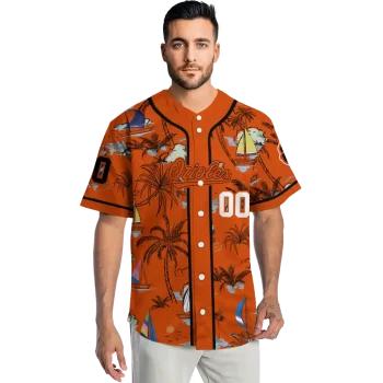 customized baltimore orioles sailboat island orange jersey fashion forward