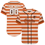customized baltimore orioles stripe layers orange white jersey best selling