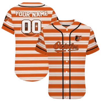 customized baltimore orioles stripe layers orange white jersey best selling