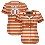 customized baltimore orioles stripe layers orange white jersey best selling