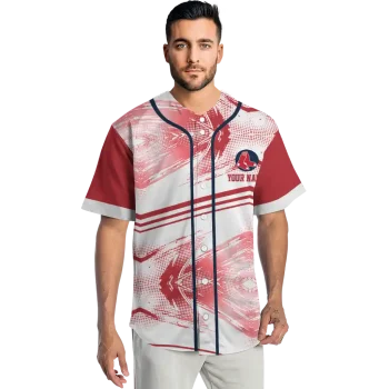customized boston red sox arrow fade red white jersey fashion forward