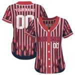 customized boston red sox blazing stripes red jersey best selling