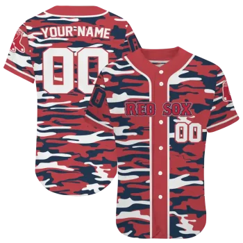 customized boston red sox camo splash red jersey best selling