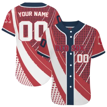 customized boston red sox curved stripes red white jersey best selling