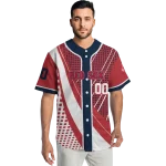 customized boston red sox curved stripes red white jersey best selling