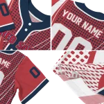 customized boston red sox curved stripes red white jersey best selling