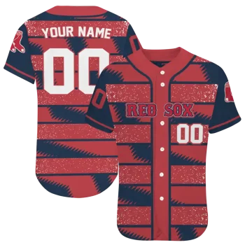 customized boston red sox edgy stripes red jersey best selling