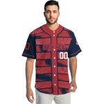 customized boston red sox edgy stripes red jersey best selling