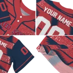 customized boston red sox edgy stripes red jersey best selling