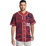 customized boston red sox pineapple palm geo red jersey best selling